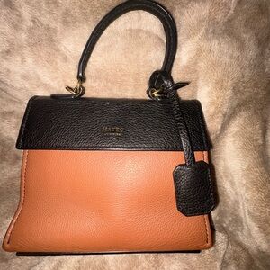 Mateo New York Black and Tan Satchel